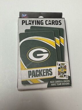 Green Bay Packers Playing Cards NFL Masterpieces Deck Poker Cards Team Logo
NWT